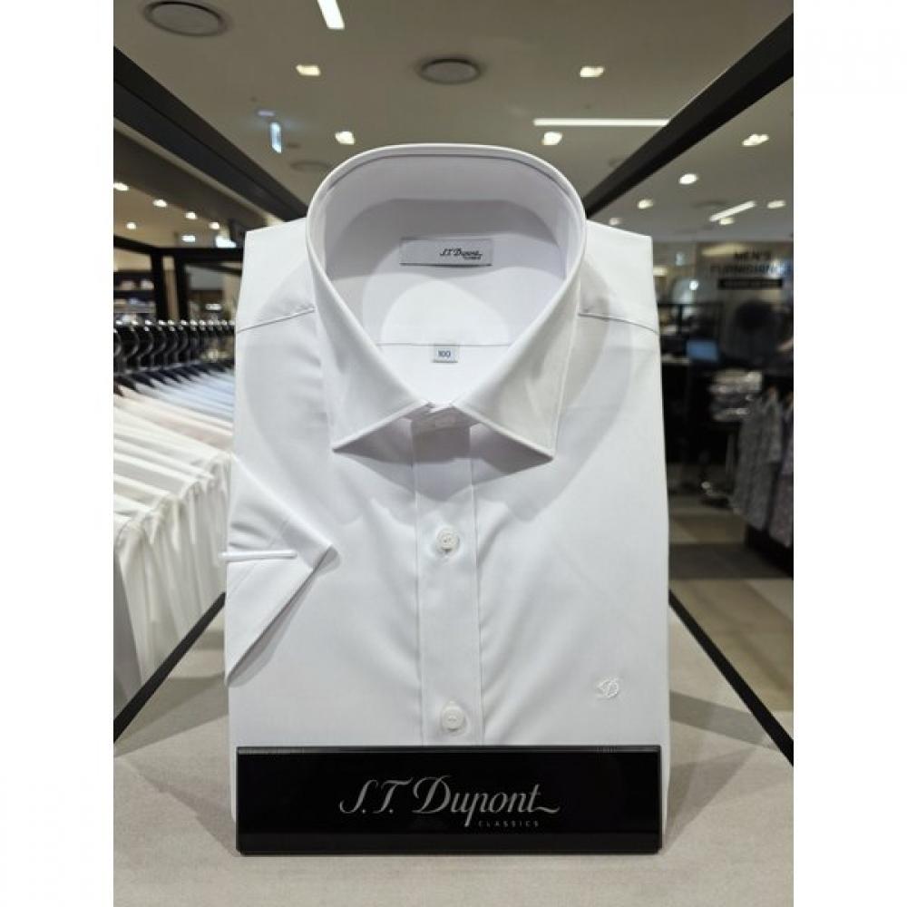 S.t. Dupont 25ss Stretch Short Sleeve Slim Fit Shirt Se5mm21hs303swh