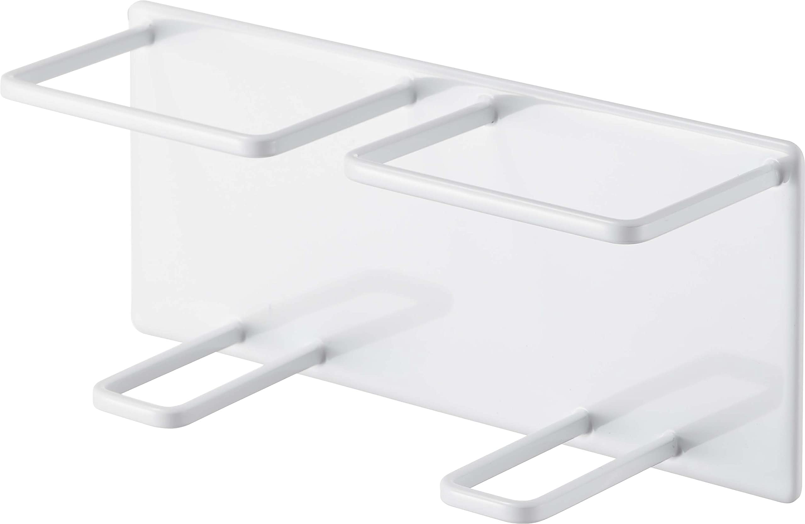 

Yamazaki Magnetic Bathroom Tube Bottle 18cm W x D x 8cm Floating Storage for Cleansing Face Bathroom 5506 & Holder, Medium, Double, White, Approx. белый