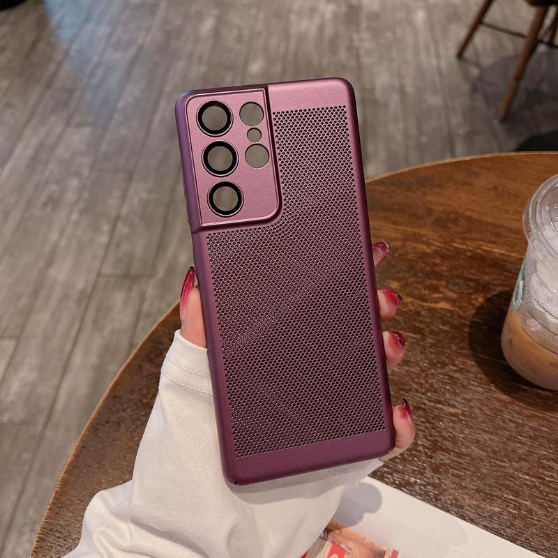 Heat Dissipation Breathe Phone Case for Samsung Galaxy S23 Ultra S22 Plus S21 FE S20 Note 20 10 Luxury Ultra Thin Cooling Cover
