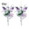 Car Rearview Mirror Charms 2Pcs Glitter Ballet Girl Keychain, 2D Acrylic Hanging Pendant for Bag Backpack, Sparkling Holiday Party Decorations Dancer