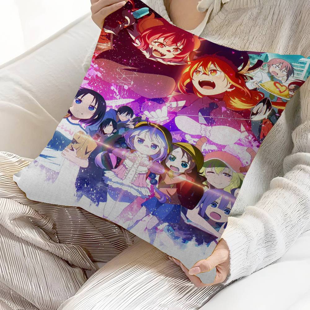Miss Kobayashis Dragon Maid Cm Cushion Cover Pillow Cover Decor Pillowcase Home Pillowcase for Couch Pillow