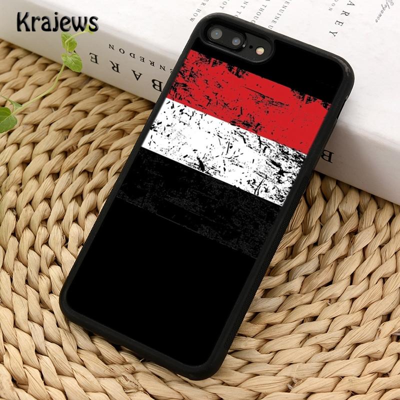 Krajews Yemen National Flag Coat Of Arms Theme Phone Case Cover For iPhone 17 Air 16 15 14 plus 11 12 13 pro max Fundas