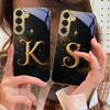 Magical letters "K S A" For Samsung Galaxy S26 S20 FE S21 S22 S23 Plus S24 Ultra 25Ultra S21+ S9 S22 S8 Golden glass phone case
