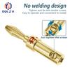 4mm Pure Copper Gold Plated Banana Plug Connector For Audio Video Speaker Adapter Terminal Connectors Kit