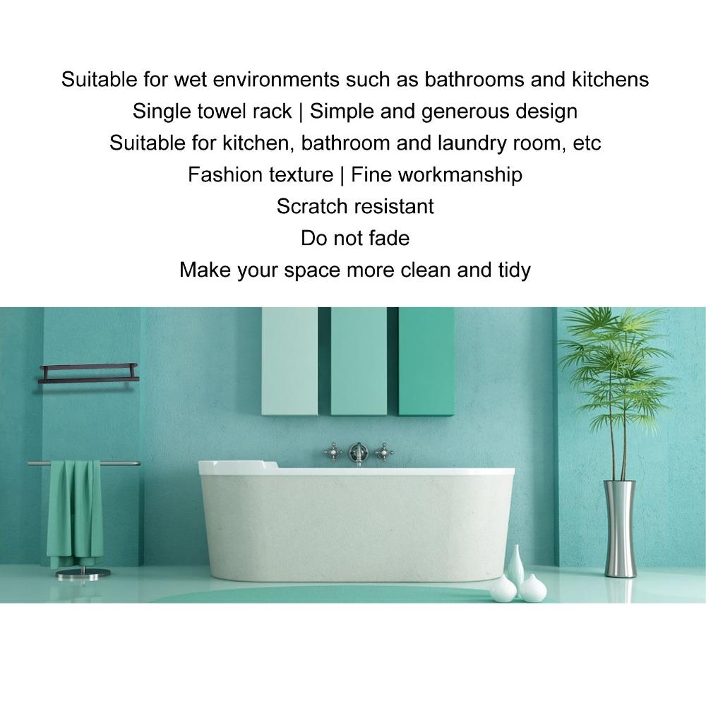304 Stainless Steel Towel Rack Wall Mounted Towel Bar Space Saving Towel Hanger  Hotel