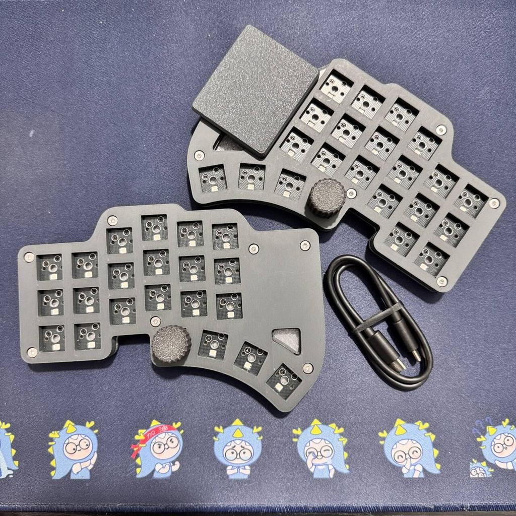 Custom Dilemma Max Split Keyboard Kit Wired RGB Hot Swap Welding FDM Knob Touchpad Mouse Simulate Support Vial MX Switch Gift