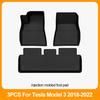 Car Floor Mats For Tesla Model 3 2018 2019 2020 2021 2022 Premium All Weather Anti-Slip Waterproof TPE Floor Liners Mat Pads