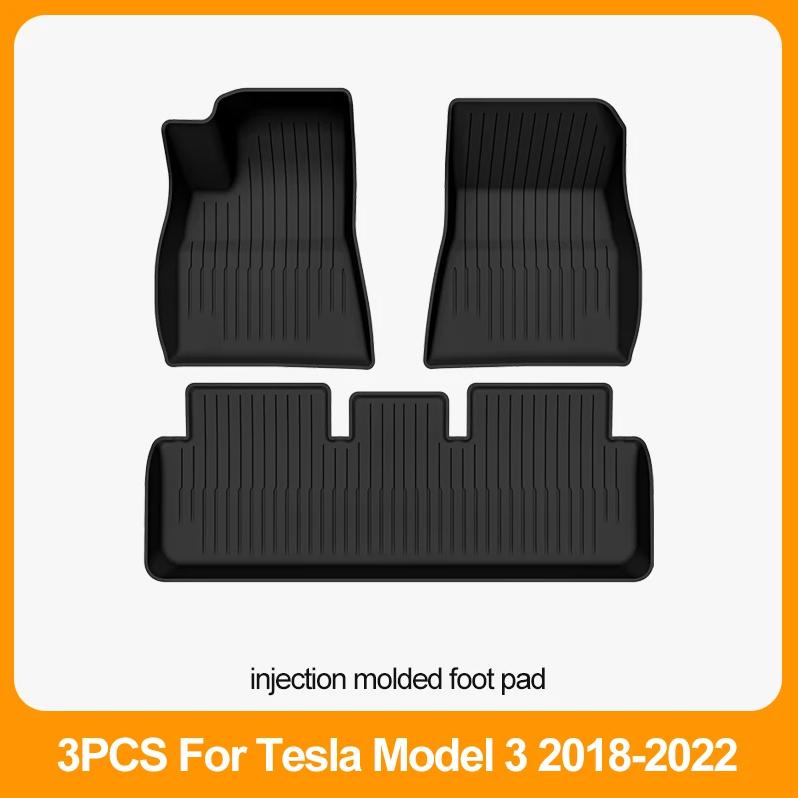 Car Floor Mats For Tesla Model 3 2018 2019 2020 2021 2022 Premium All Weather Anti-Slip Waterproof TPE Floor Liners Mat Pads