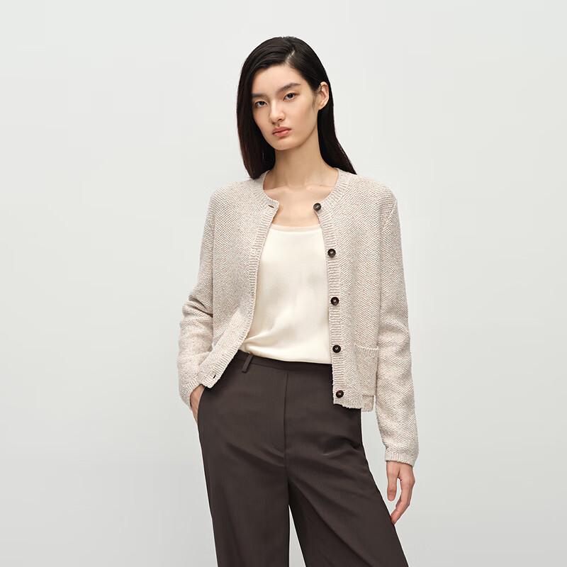 OVVOVV Women s Classic Round Neck Knit Cardigan L