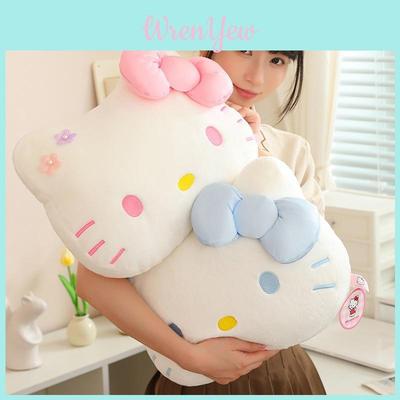 Hello Kitty Plush Pillow Cute Flower And Bow Decorations For Girls Sleep Comfort