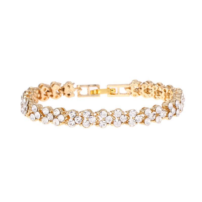 New Korean Double-Layered Starry Diamond Roman Bracelet 