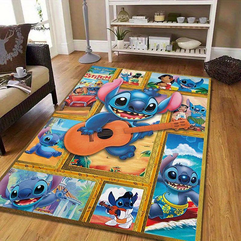 1pc Disney Cartoon Characters Pattern Carpet Area Rug Non-slip Carpet Hand Washable Floor Mat Suitable For Living Room Bedroom Home Decor Ro