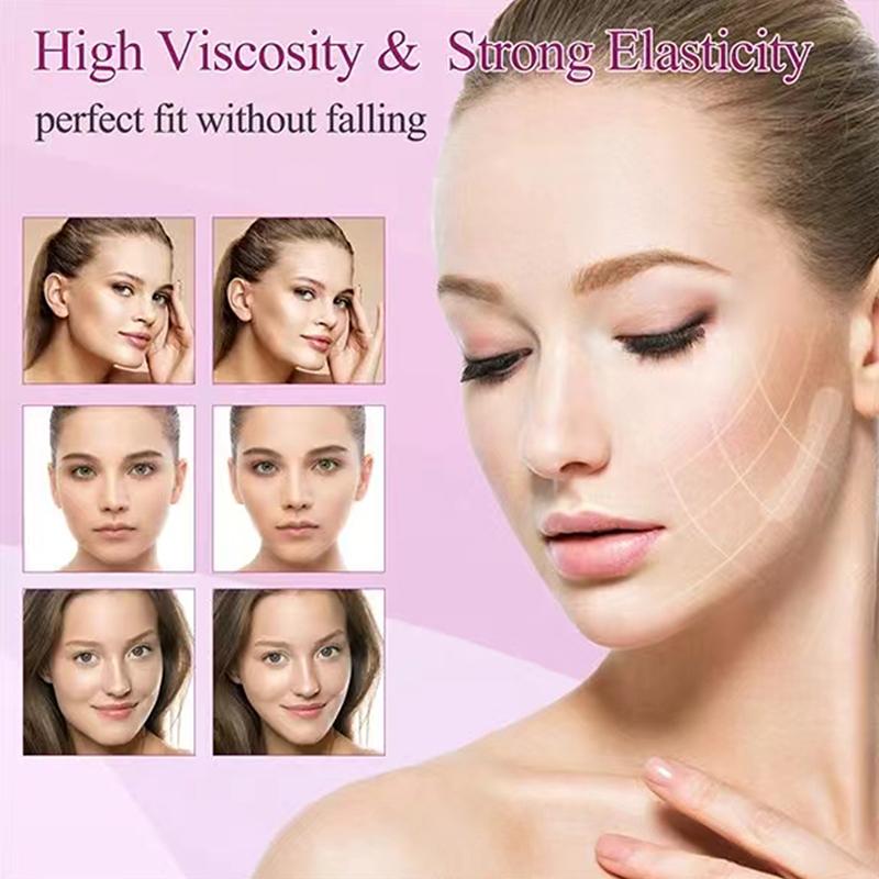 

40 шт. Тонкая наклейка для лица, невидимая наклейка для подтяжки лица, V-образная дышащая клейкая лента против морщин, подтяжка подбородка, уход за кожей