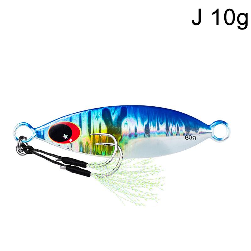 Metal Jig Spoon Lure 10G 20G Artificial Bait Shore Slow Jigging Hard Bass Fishing Tackle Fishing Artificial Bait