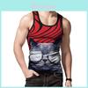 Premium Quality Summer Men's Tank Tops Vest Featuring Vibrant 3d Printed Graphics