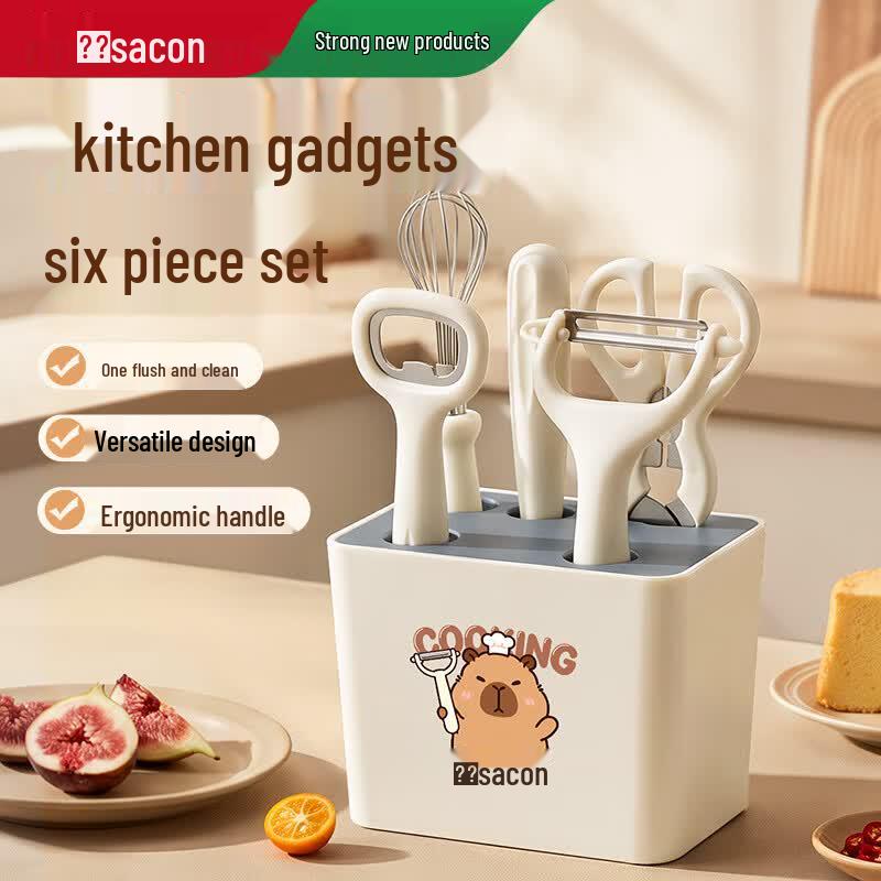 Sacon Stainless Steel 6-Piece Kitchen Gadget Set