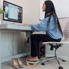 Wooden Balance Board Footrest Stool Solid Wood Stretching Board Foot Pedal for Under Desk Fitness Leg Stretching