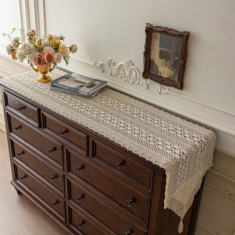 

Французская ретро скатерть/дорожка на обеденный стол для кофейных и приставных столиков - Высококлассный домашний декор Длинное покрытие 43x210cm