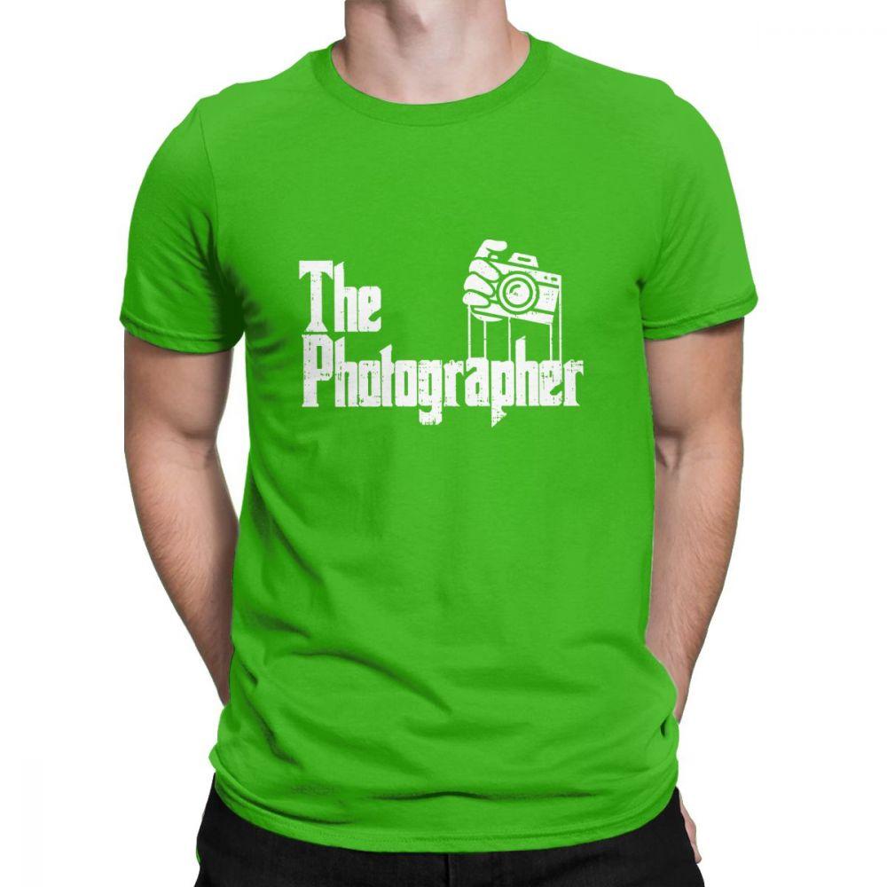 The Photographer T Shirt For Men 100 Cotton Tshirt Classic Hipster TShirt 90s Godfather Tees Short Sleeve Photography Clothing