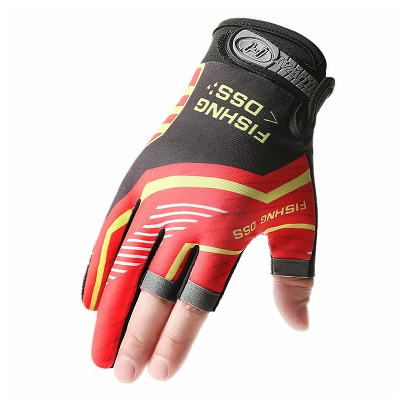 

Fishing Gloves, Fishing Routes, Sun Protection, Anti Slip, Ice Silk Breathable Thin Gloves красный