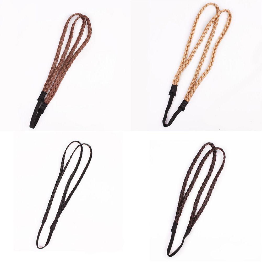Wig Twist Headband 4 colors Headwear Synthetic Wig Wig Headband Double Braided Braided Hair Band