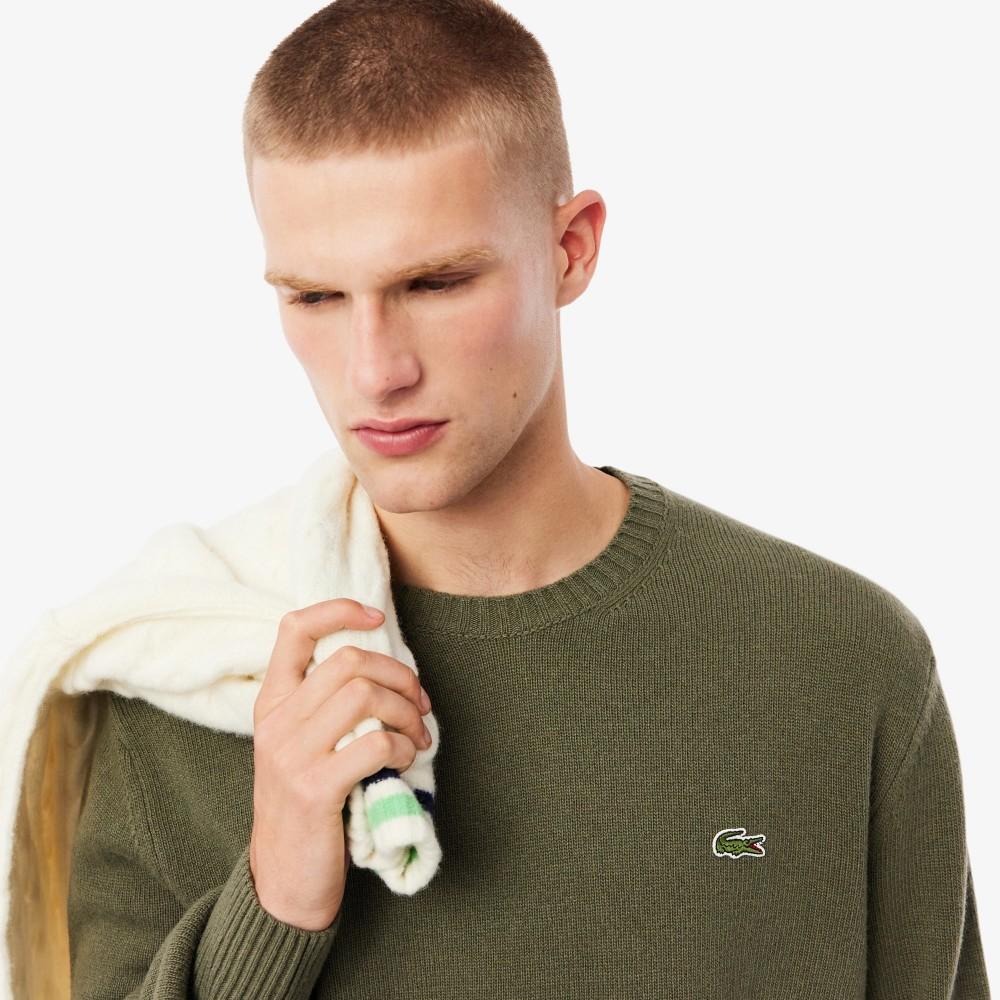 Lacoste Men's Worsted Crew Neck Sweater AH2916-55NE9F