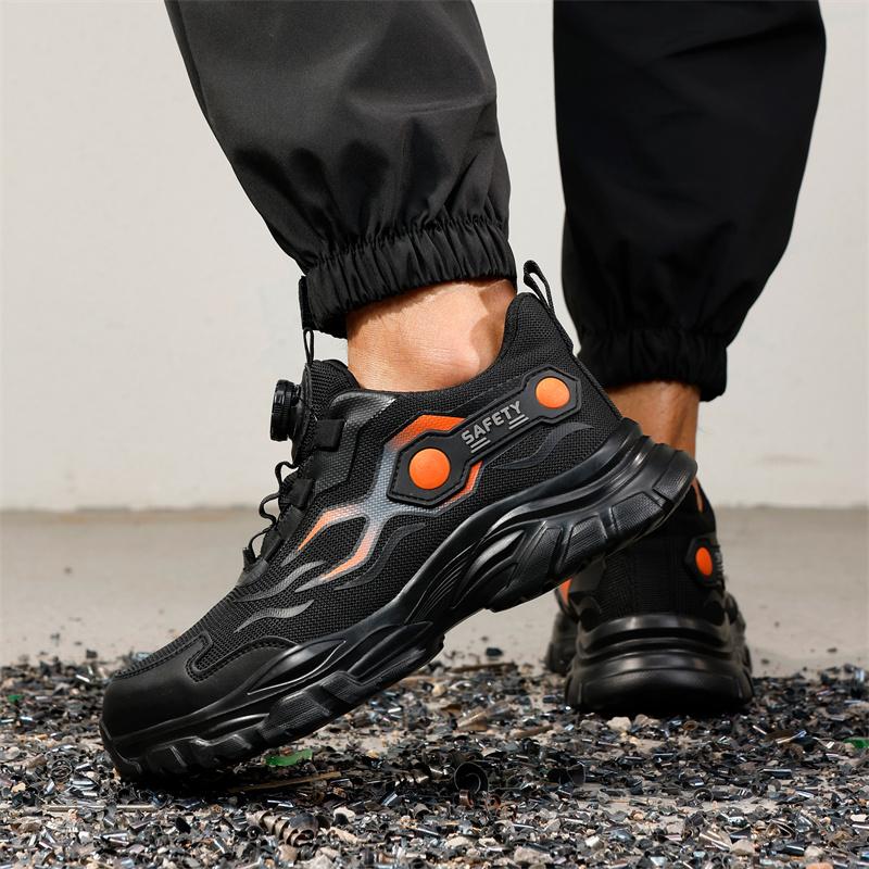 New Safety Boots Men Work Indestructible Shoes Sneakers Steel Toe Protective Boots Anti-Smash Anti-Puncture Work Safety Shoes