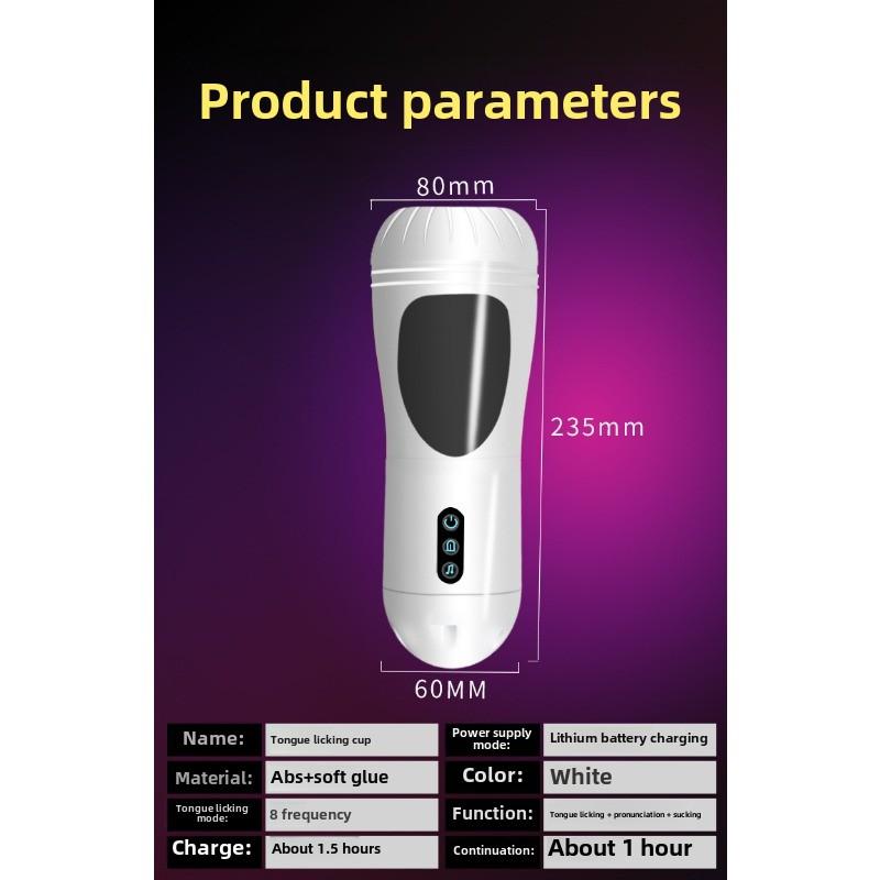 Cyclone Tongue Masturbator Intelligent Pronunciation Male Workout Stimulation Masturbation Apparatus Adult Erotic Sex Products