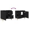 vidaXL Waschbeckenunterschrank Schwarz Eiche 65x33x60 cm Holzwerkstoff
