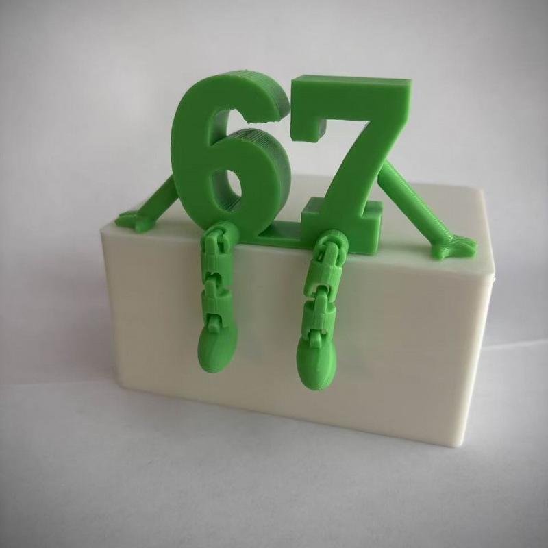 67 Movable Joint Digital Decor Sixty-seven Creative Fashion Home Desktop Decor Ornament Handicraft Garden Bonsai Decoration Gift
