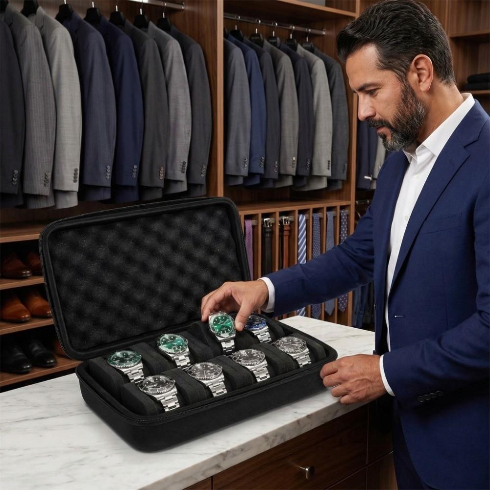 Hard Shell Watch Storage Box 8/ 15 Slot Watch Organizer Case Box Wristwatch Holder  Storage Box