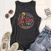 Printed Round-neck T-shirt Spring and Summer Casual Top Vest