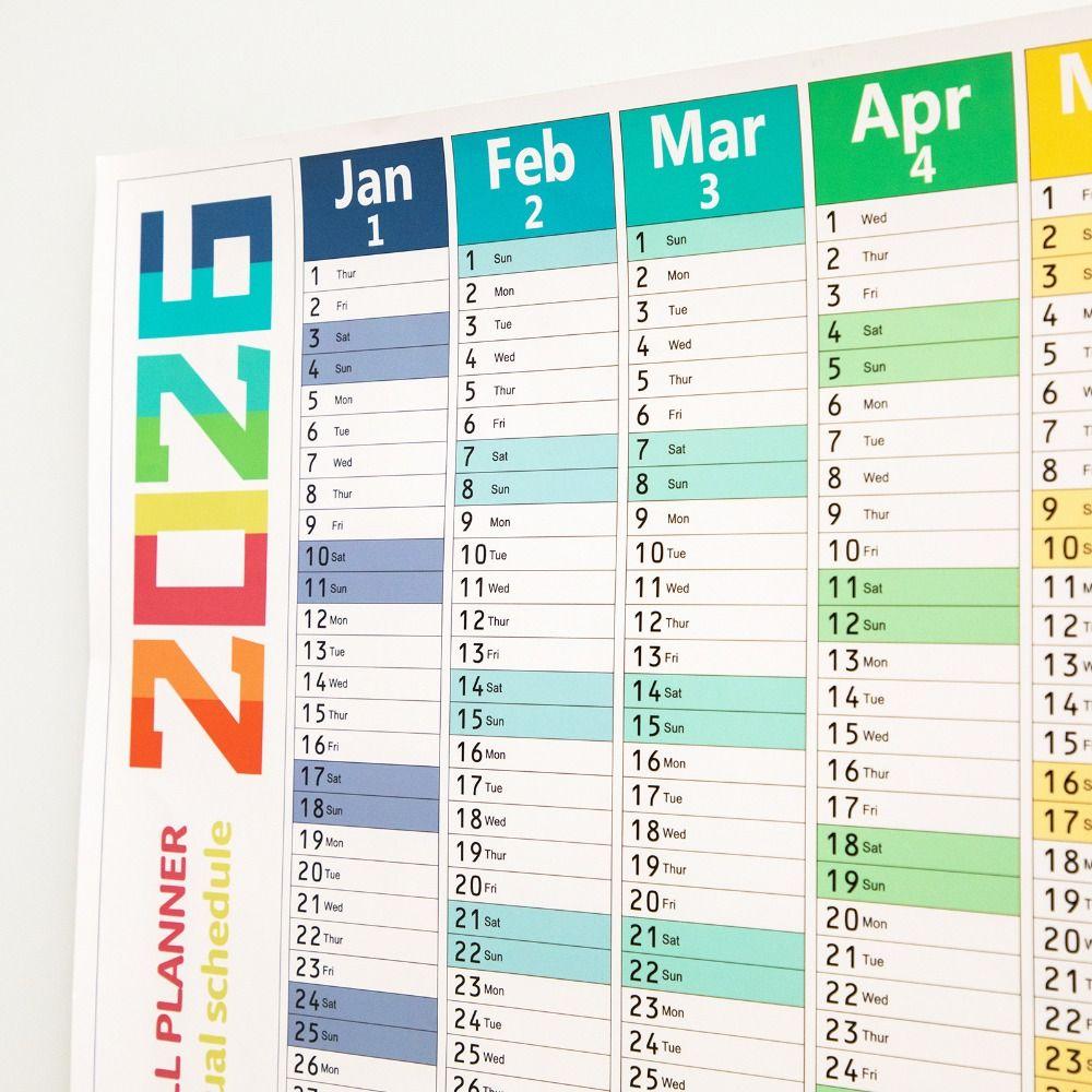 42x100cm Large Size Calendar Creative 12 Month Calendar Monthly Planner Calendar  Office Stationery