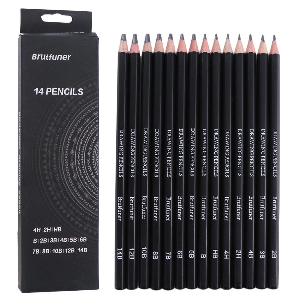 Smooth Writing Sketch Pencil Set HB 2H 4H B 2B 3B 10B 12B 14B Graphite Pencil Wooden 4B 5B 6B 7B 8B Drawing Pencil Art Supplies