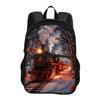 Train Round Front Bag Backpack Fashionable Large Capacity New Lightweight Printed Best Companion for Boys and Girls