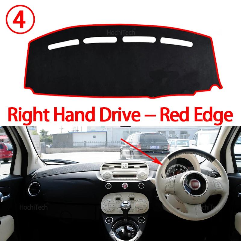 

Car Dashboard Cover Avoid Light Pad Instrument Platform Cover Mat Carpet Accessoriesr for Fiat 500 500c 500e 2007-2024