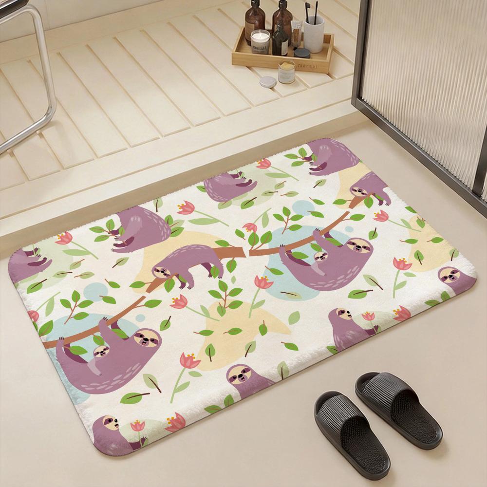 Animal S Sloth Floor Mat Eco Flannel Doormat Non Slip Odorless Indoor Floor Rug Soft Short Plush Home Mat