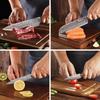 Sunnecko Knife Santoku Bread Paring and Peeling Stainless Steel with Damascus Stylish and Perfect 5-Piece Set Knife, Chef's Knife, Knife, Knife,