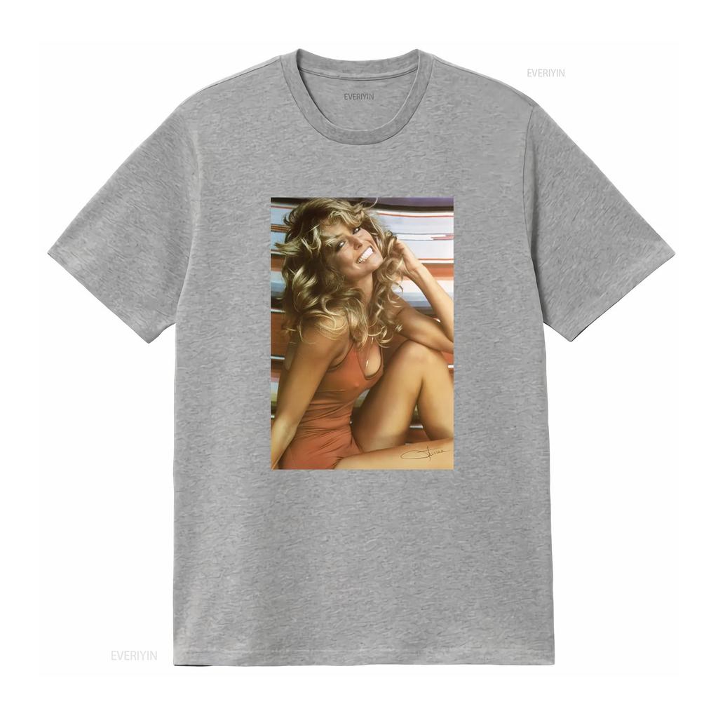 FARRAH FAWCETT Vintage Red Bathing Suit Print T Shirt Retro Style High Quality Fabric Small Size vintage Washed streetwear