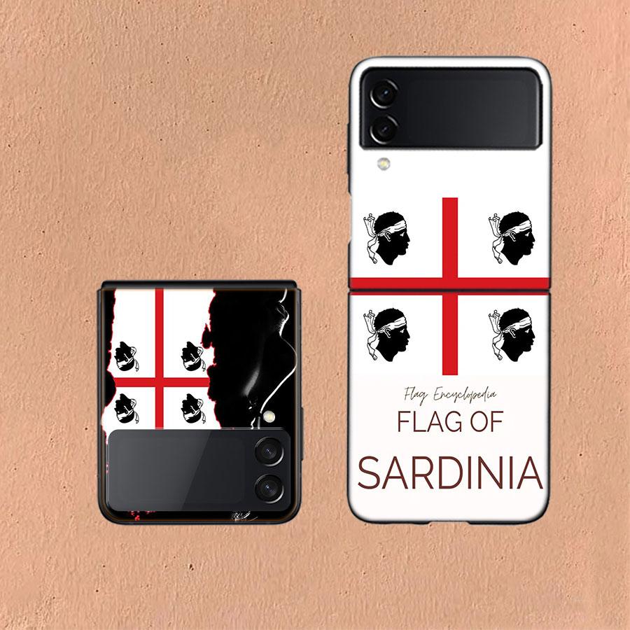 Flag of Sardinia Phone Case For Samsung Z Flip 6 7 5G Galaxy Z Flip 5 4 3 5G Cases Shockproof Hard Cover TPU