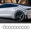 10Pcs Set 3D Honeycomb Car Sticker Vinyl Material Auto Vinyl Sticker  for Headlamp Decoration