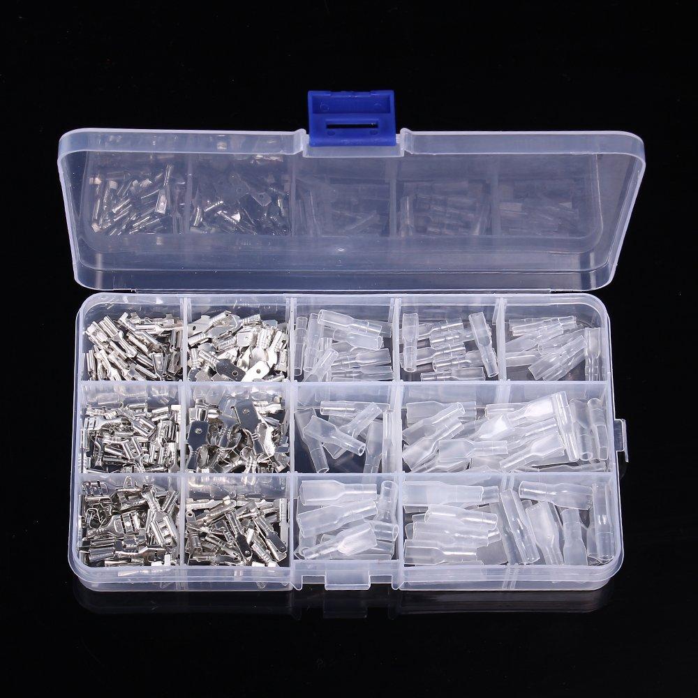 270Pcs Car Crimp Wire Terminal Connectors Insulated Crimping Cable Connector Set