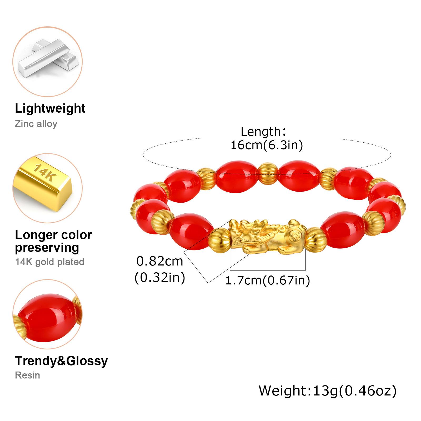Fengshui Porsperity Jade Bracelet Lucky Charm Feng Shui Wealth Bracelet Gift for Women with Gold Plated Pi Xiu Attract Wealth