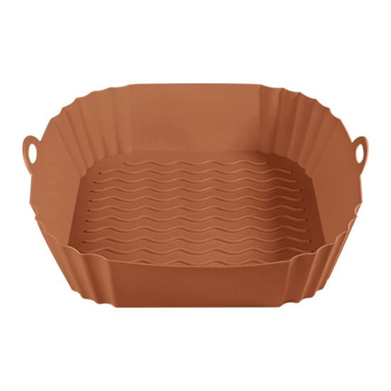 Silicone Air Fryer Tray Reusable Base Mat for 3 to 5LB Air Fryers Heat Resistant Non-Stick Tray Replacement of Parchment Paper