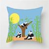 Cute Panda Print Pillowcase Home Bedroom Living Room Sofa Cushion Cover 45X45Cm Peach Skin Pillowcase Gift