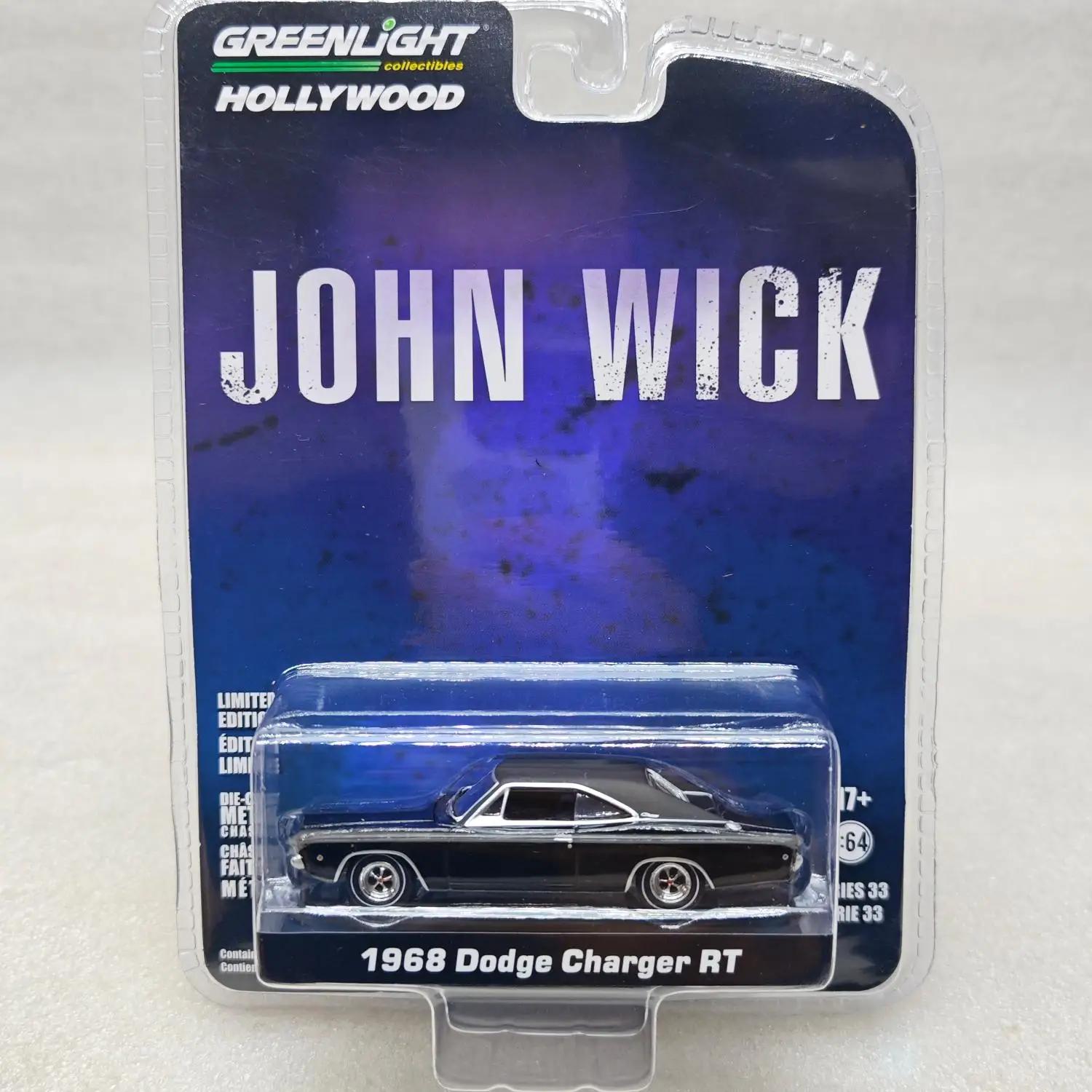 

GreenLight 1:64 John Wick 1968 Dodge Charger RT High Simulation Alloy Car Model Collectible Toy Gift Souvenir Display Ornament