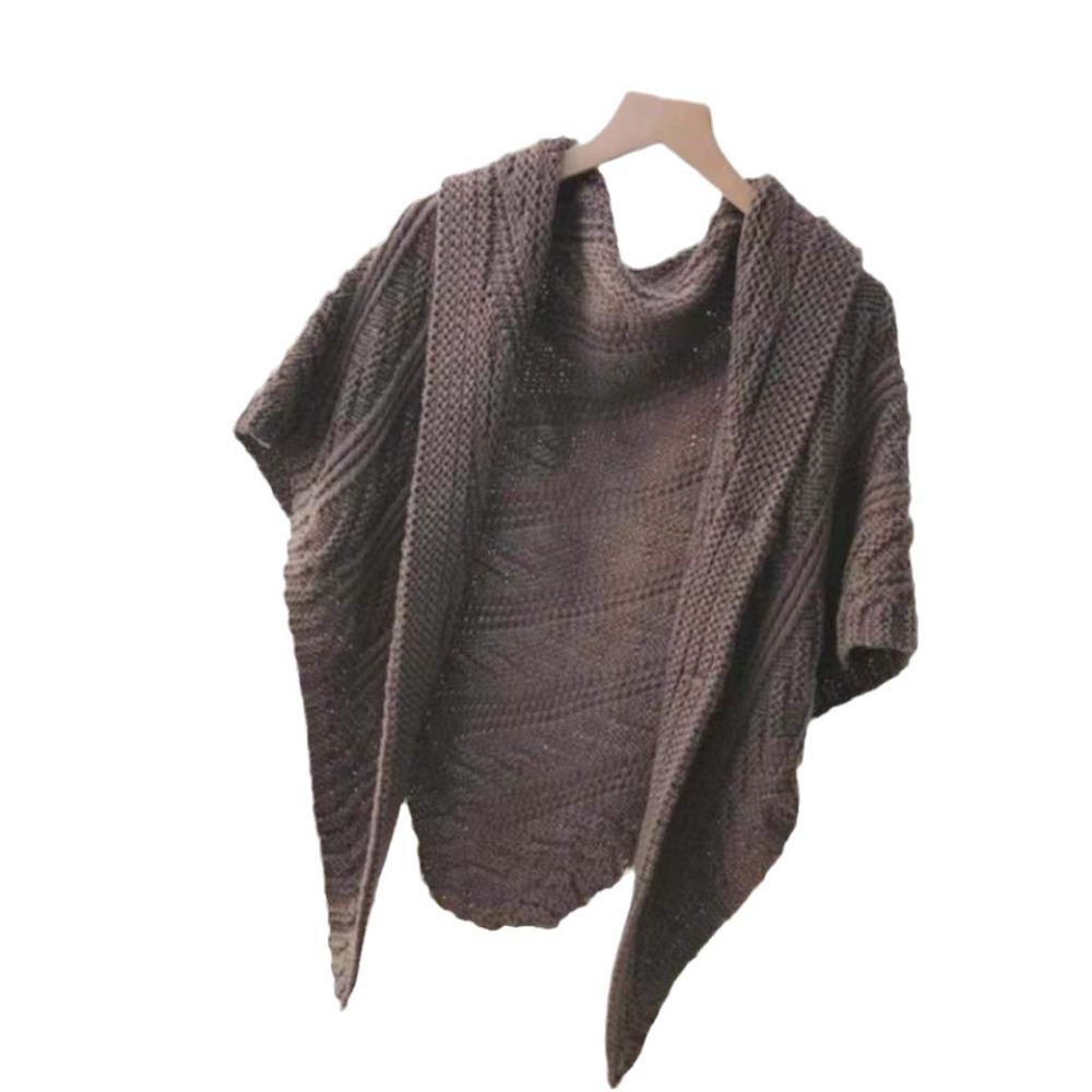 Leather Buckle Knitted Shawl Clothes Accessories Neck Warmer Autumn Winter Scarf  Women Lady