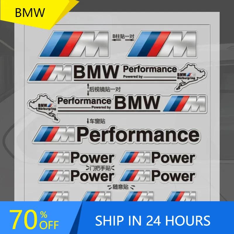 X6 X7 1set M power performance distintivo adesivo Finestrino auto Maniglia porta Specchietto Adesivo interno Per BMW M E39 E36 E60 E90 E46 F30 F10