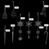 18/28 Pcs Clear Acrylic Christmas Hanging Sparkling Icicle Decorations Pendant  Holiday Party