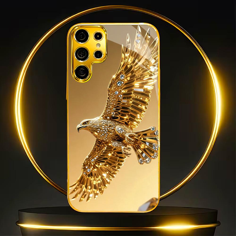 Golden bird pattern   Phone Case for Samsung Galaxy S26 S25 S24 S23 S22 S21 FE Ultra Plus back cover